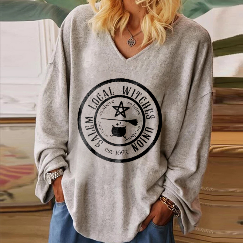 Salem Local Witches Union Est 1692 Print Long Slee...
