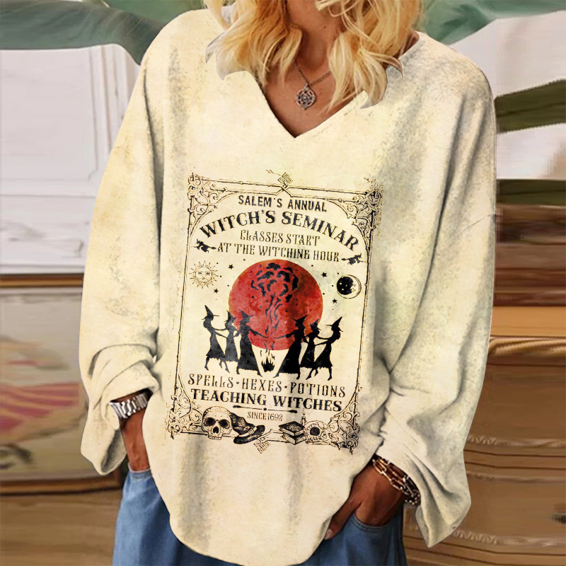 Salem's Annual Witch's Seminar Print Long Sleeves ...