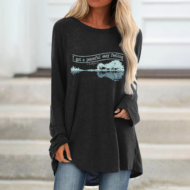 I Got A Peaceful Easy Feeling Printed Loose Women'...