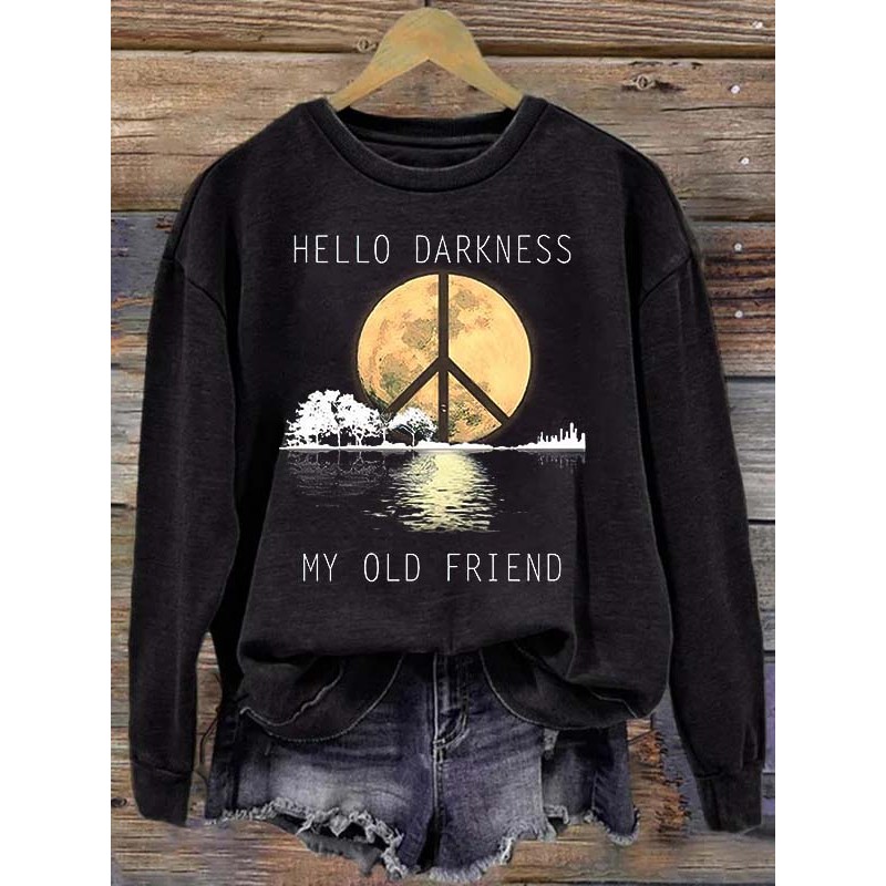 Hello Darkness My Old Friend Casual Women's Printe...