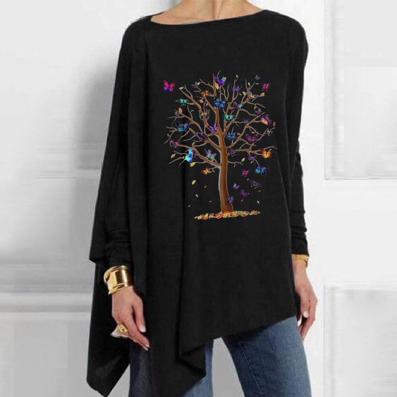 Butterflies Tree Women's Plus Size Tops