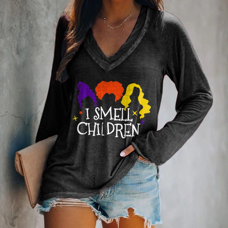 I Smell Children Printed Long Sleeve T-shirt